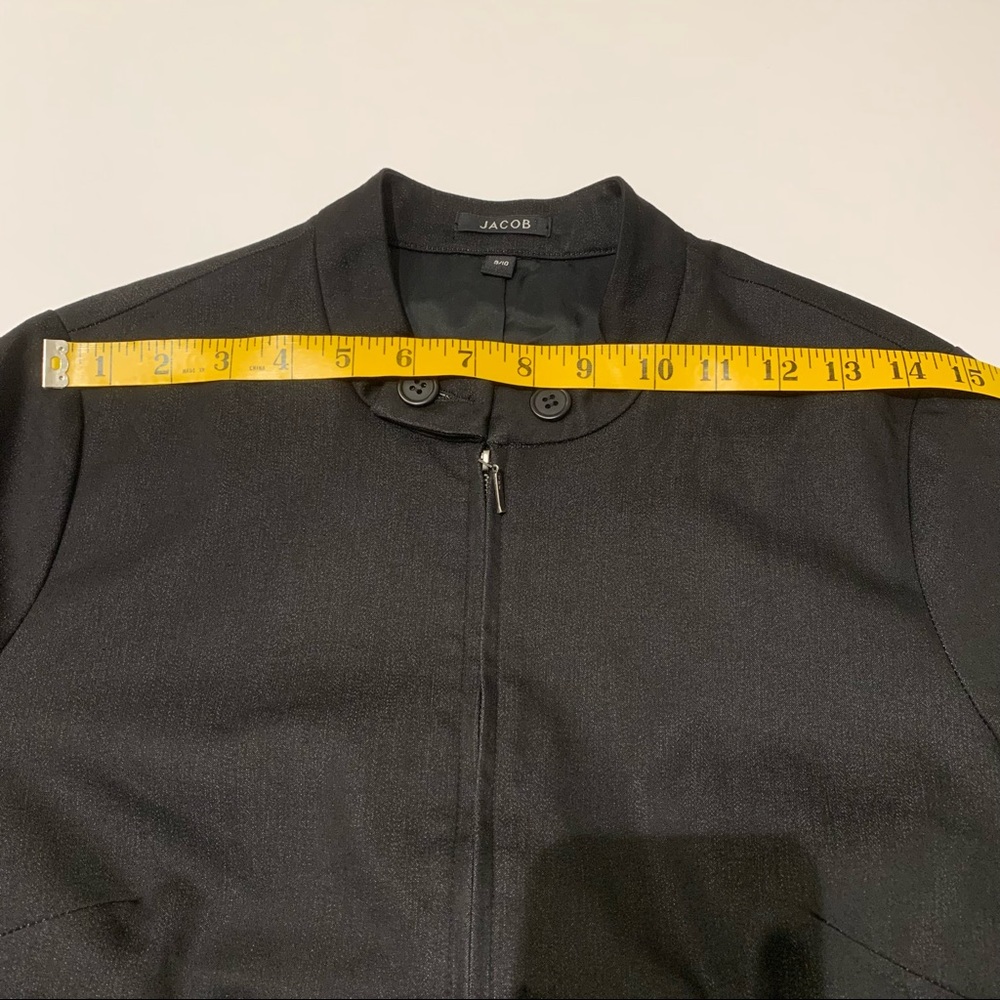Jacob Women’s Black Zipped Cotton Blend Lightweight Jacket, Size 9/10 - Picture 10 of 12